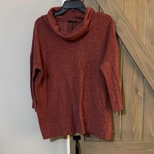 Papermoon Women's Cowl Neck Sweater - Deep Brick